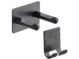 Suporte Para Secador De Cabelo Em Alumínio -no Punch Space, Preto, Conjunto Com 2 Unidades