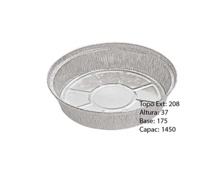 Forma Alumínio com Tampa 25 Unidades 175x37 mm
