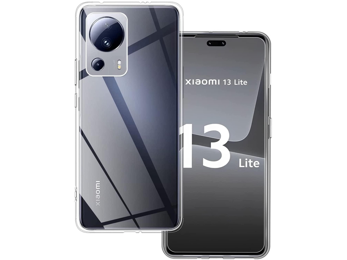 Capa Para Xiaomi 13 Lite (5g) Transparente Silicone Tpu Gel Capa Gtrpesp Protetor De Tela De Vidro Temperado Movilearvayotoy