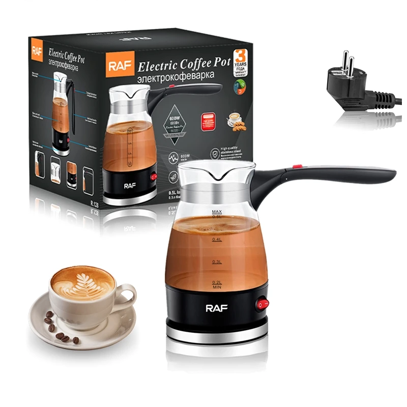 Cafeteira Elétrica de 600 Watts, Cafeteira Turca, Material de Vidro, Cafeteira Italiana Moka MDUG