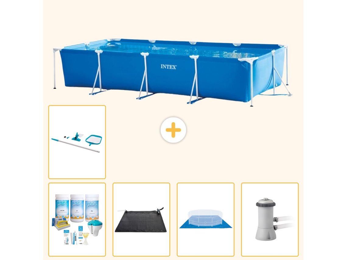 Intex Piscina Com Estrutura Retangular - 450x220x84 Cm - 6-peças S20843