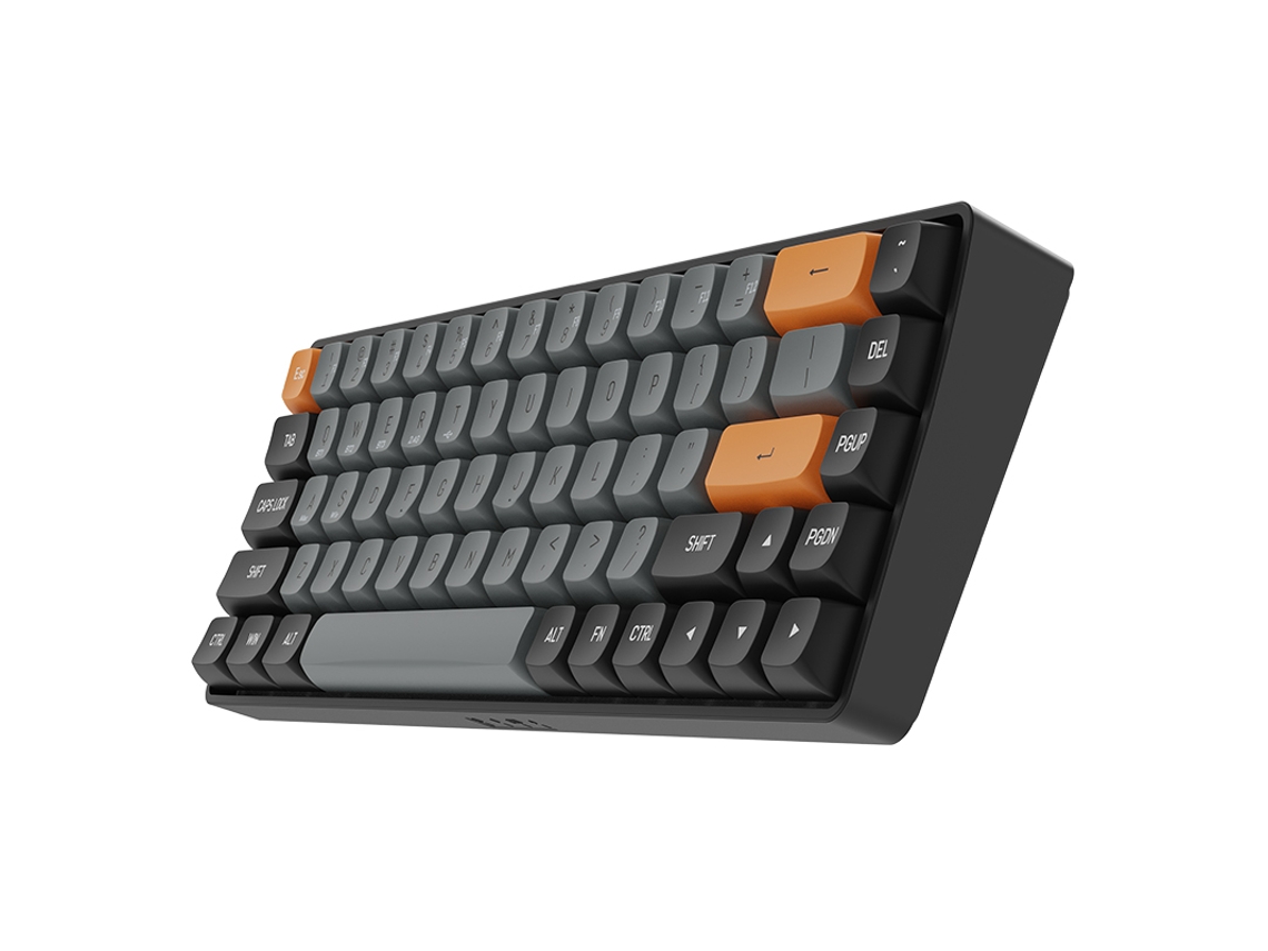 Teclado Mecânico (gd68 - Tinta Tingida), 68 Teclas, 2.4g/bluetooth/com Fio