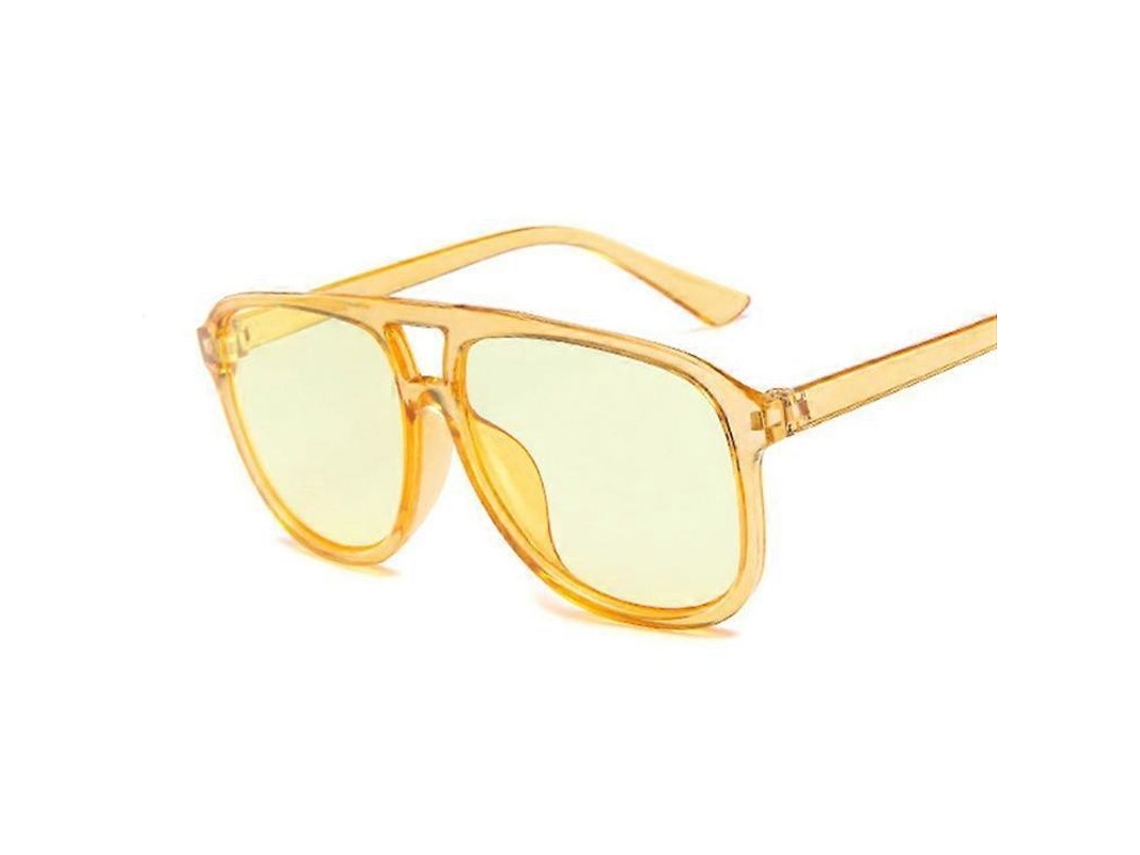 Gafas De Sol Para Mujer Verdes Talla Grande Piloto Retro Vintage Clásicas Diseño Oculos De Sol Otro Amarillo
