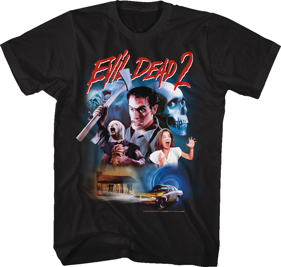 T-Shirt Unissexo DEEPSTONE Poster Collage Evil Dead Preto M