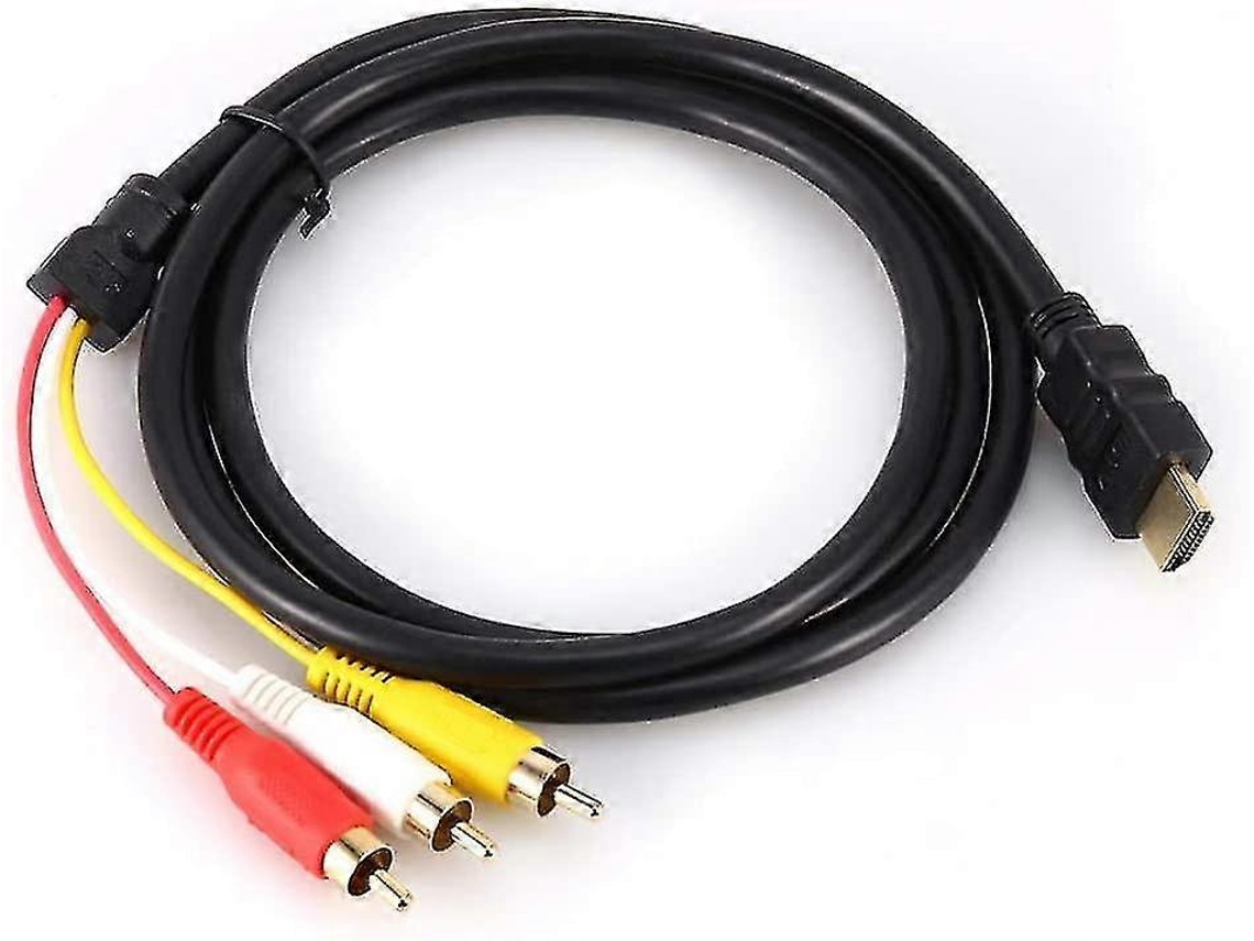 Cabo Hdmi Para Rca 1,5 M Hd 1080p Hdmi Macho Para 3 Rca Av Cabo Conversor De Áudio E Vídeo 310 Aquaforge (5 Pés)