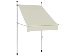 Vidaxl Toldo Retrátil Manual 100 Cm Creme