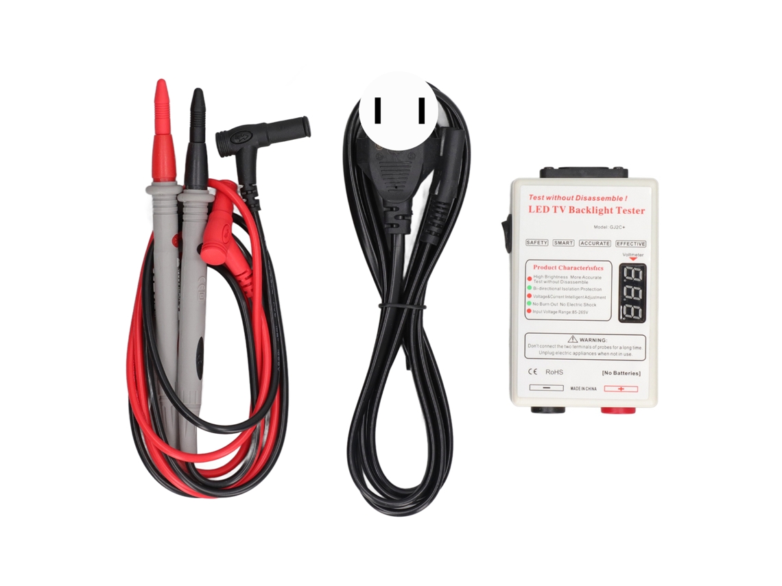 Testador de luz LED portátil para reparo de lâmpadas LED e retroiluminação de TVs.