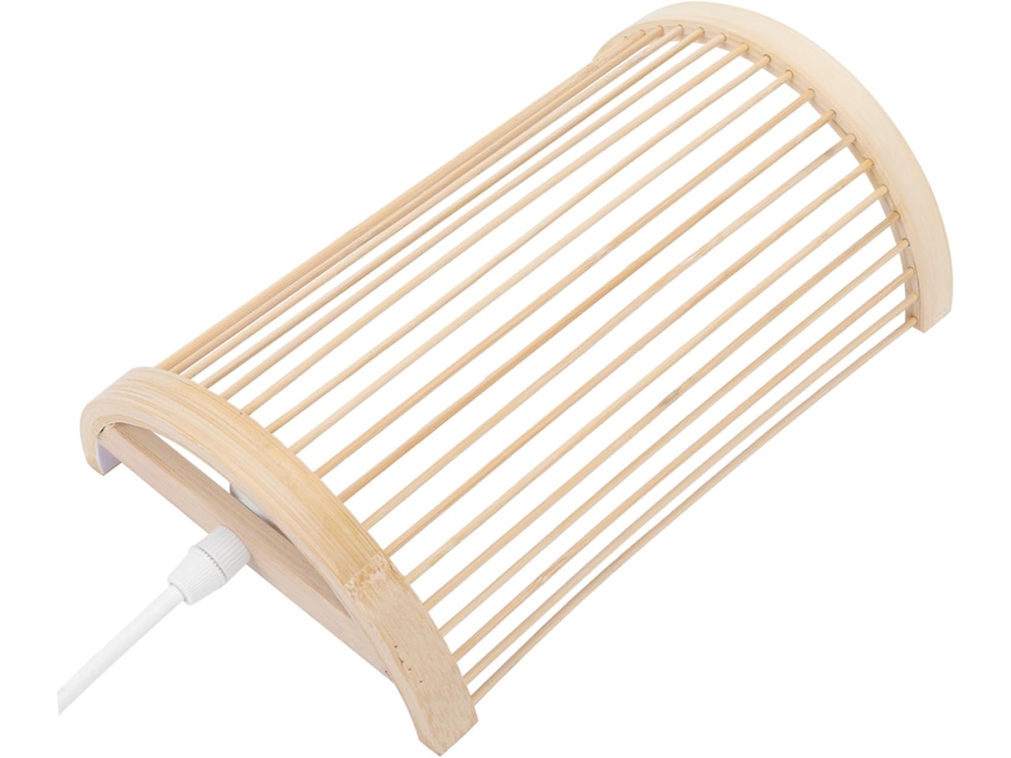 Luminária de Parede Decorativa em Bambu Natural Trançado, Feita À Mão, para Interiores, Iluminação Ambiente. SFUSHOS