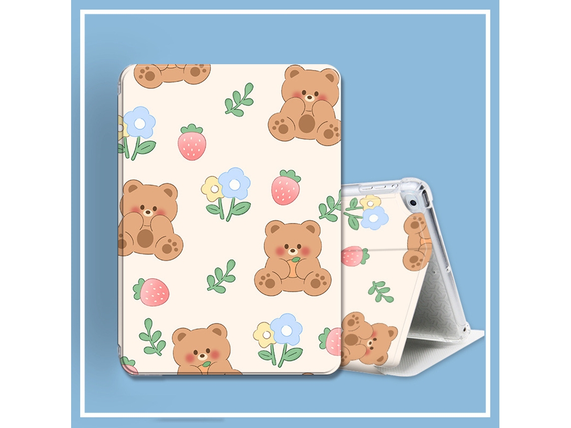 Capa Para Ipad De 10,2 Polegadas (geração 7/8/9, 2019/2020/2021), Estrutura Flexível Em Tpu, Airbag Anti-queda, Estampa De Morango. Siurn