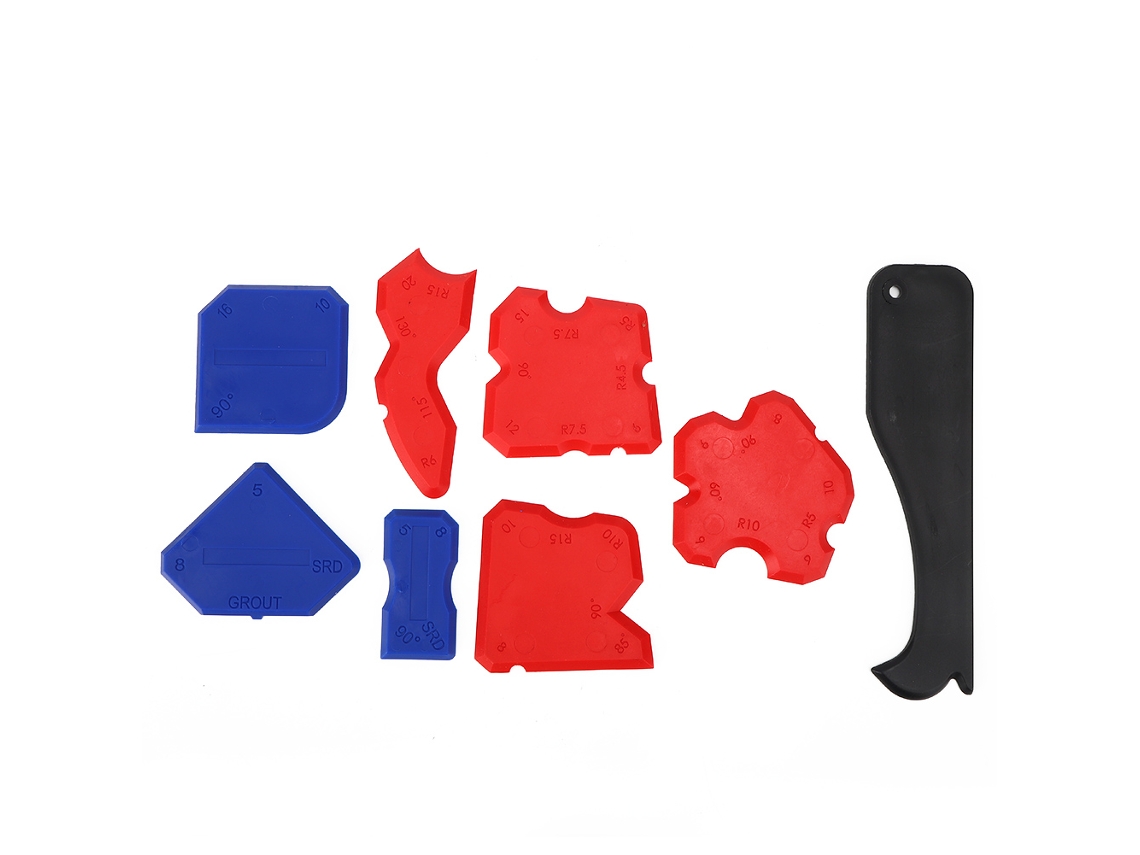 Kit De 8 Peças De Ferramentas De Silicone: Espalhador, Espátula, Rasqueta, Quitacalafate Manual