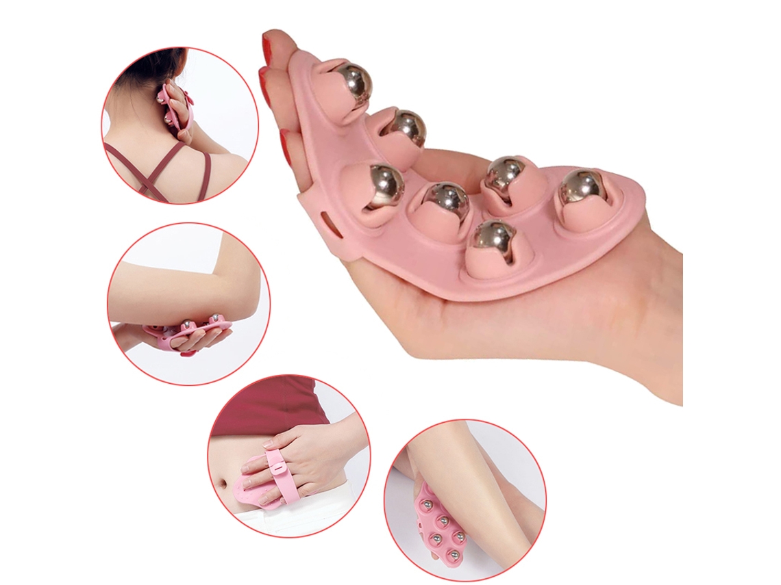 Luva De Massagem Corporal Com Rolo Esférico, Anticelulite, Alívio Da Dor Muscular, Massageador Para Pescoço, Costas, Ombros, Pernas, Escova Meridiana