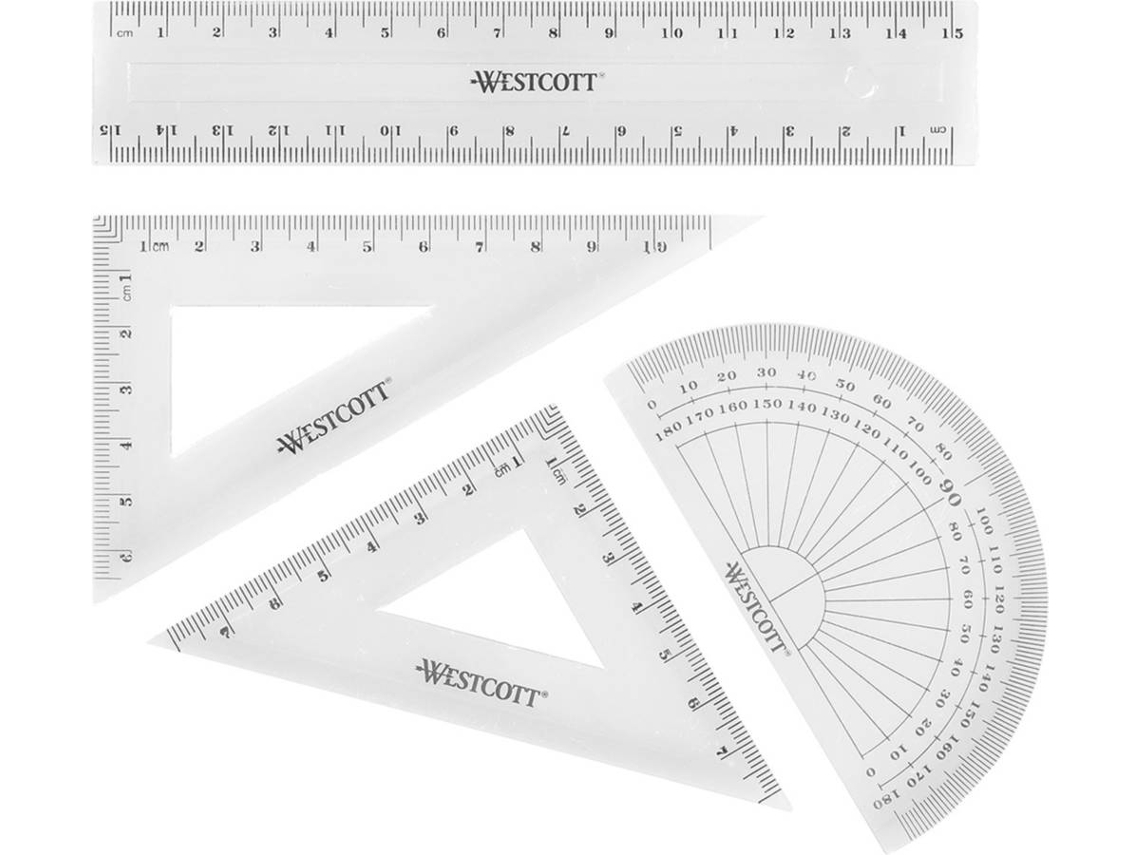 Conjunto WESTCOTT de Geometria (Transparente)