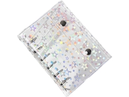 Protetor de Arquivo Transparente Com 2 Argolas E Data Brilhante Ideal Para Guardar Documentos Caderno Pressão Duplo Em