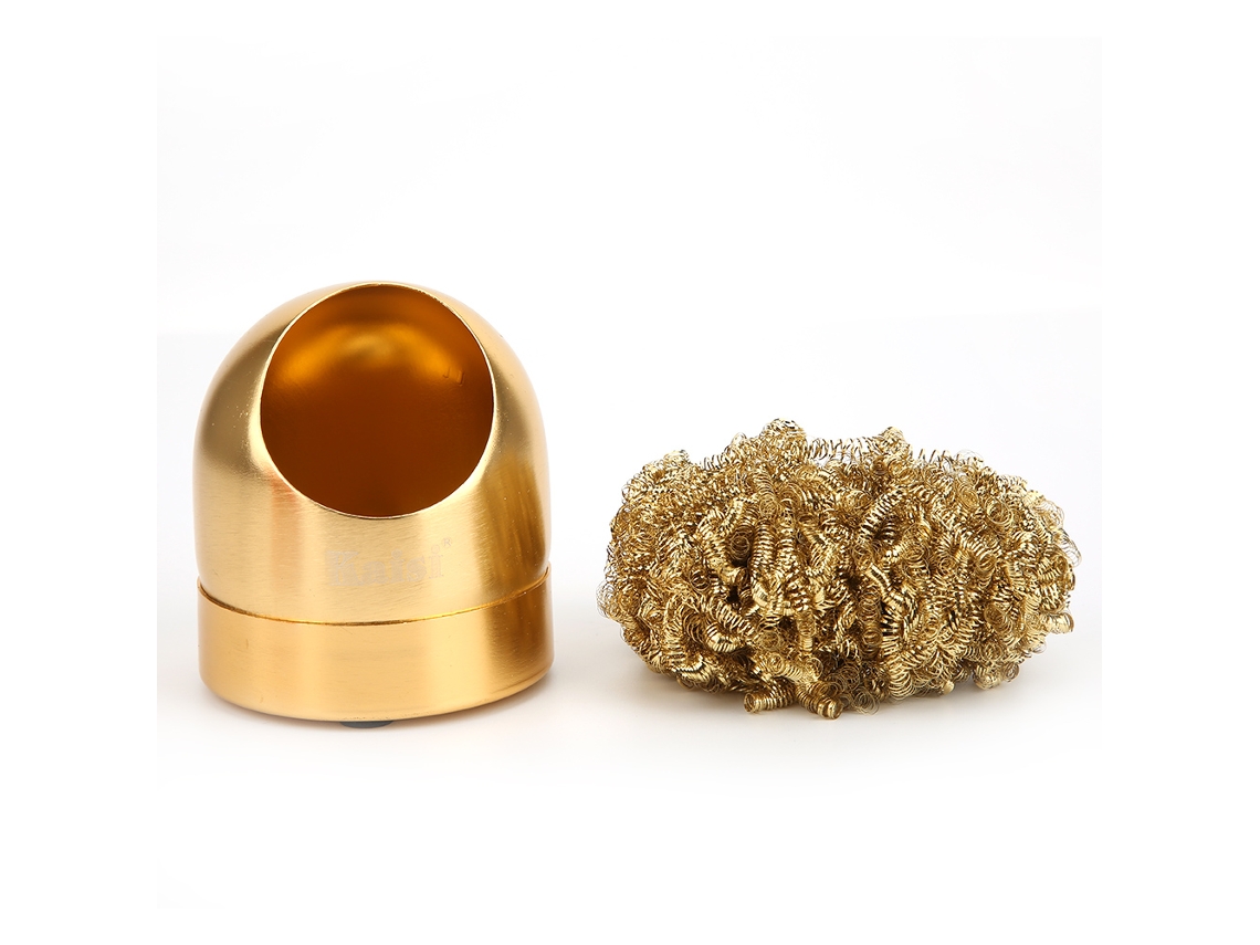Limpiapontas De Pistola De Soldadura Bola De Alambre Com Base De Suporte Ouro Para Soldador