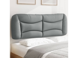 Vidaxl Almofadão De Cabeceira Hvar 140 Cm Tecido Cinzento-claro