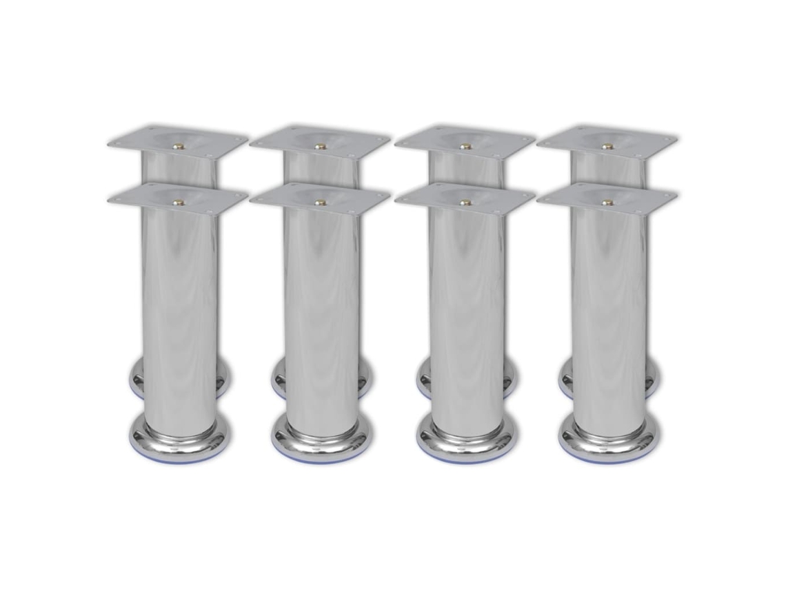 Vidaxl Pés Para Sofá Redondos 8 Pcs 180 Mm Cromado