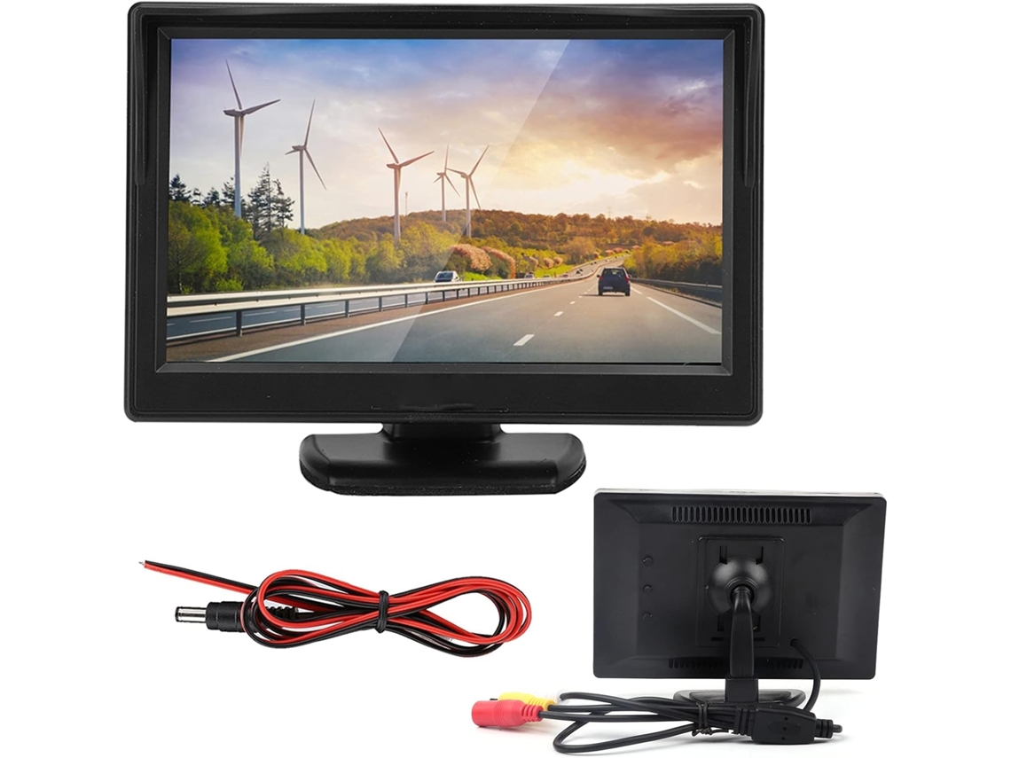 Tela De Vigilância Para Câmera De Ré De 5 Polegadas, Tft Lcd Hd