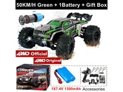 Carro Rc 4wd Brushless Off Road Alta Velocidade 80km/h Caminhão Drift Brinquedo Adulto Criança Verde Aeuzwr