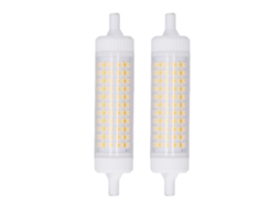 Rebe-bombilla R7s Led Regulable 118mm Doble Extremo 15w 154 Leds 110v 2 Piezas Protección Ojos Para Lámpara Escenario