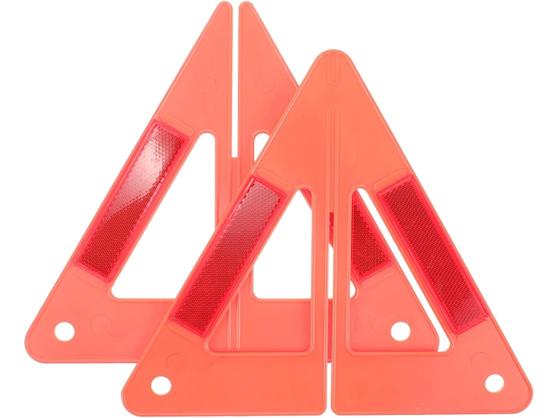 Triângulo De Segurança Refletivo De Plástico Vermelho Para Carros