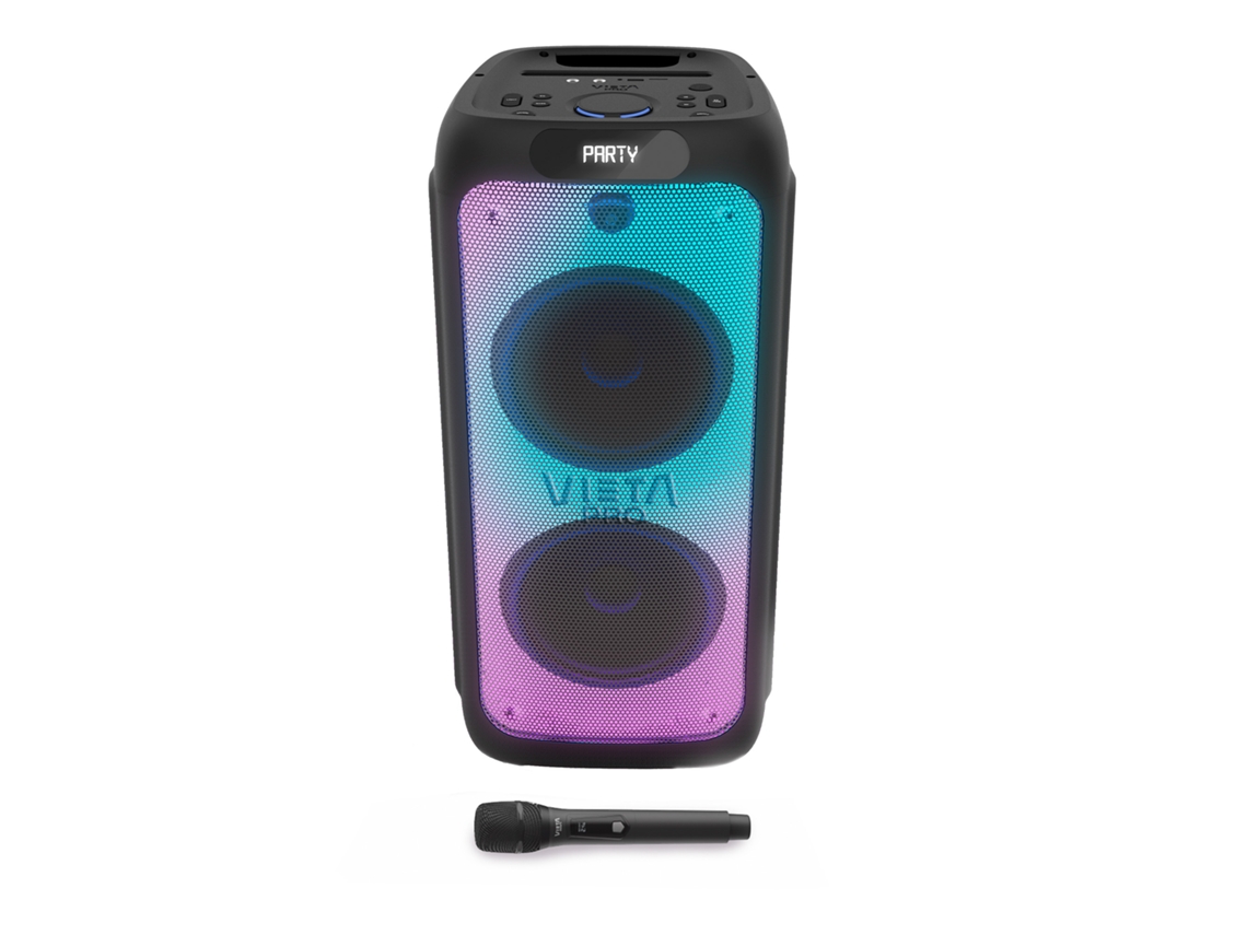 Coluna High Power VIETA Pro Party 220 (500 W - Autonomia: 10 h -  Preto)