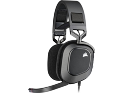 Auscultadores Gaming CORSAIR HS80 RGB (Over Ear - PC - Preto)