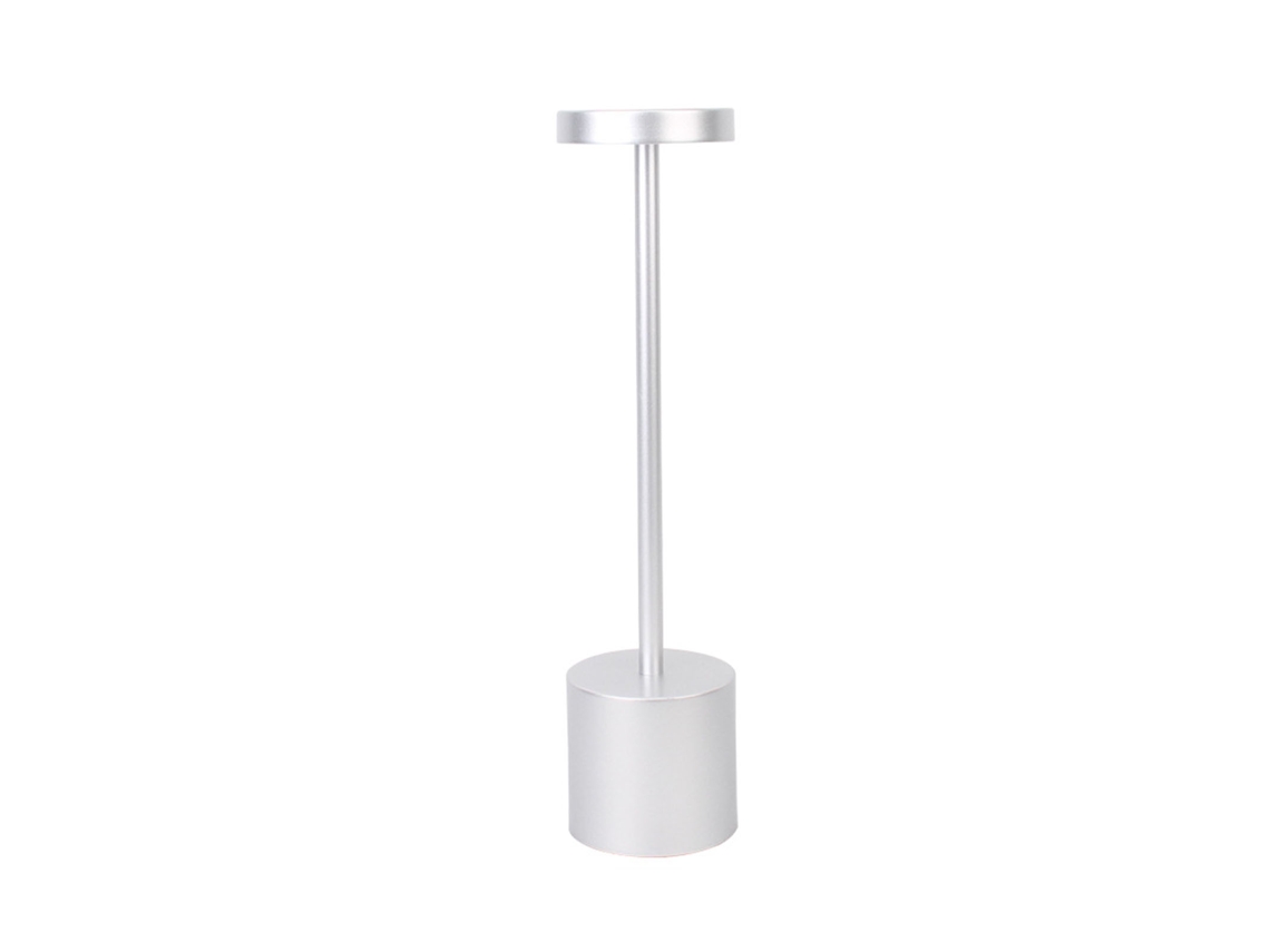 Lâmpada de Mesa I LED 3 Cores regulável para ambiente Prata com S/MARCA