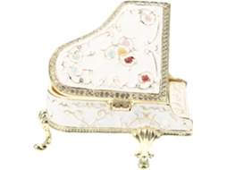Caixa De Joias Em Miniatura Com Ornamento De Piano Em Esmalte, Decoração De Mesa E Organizador, Acessório Para Casa.