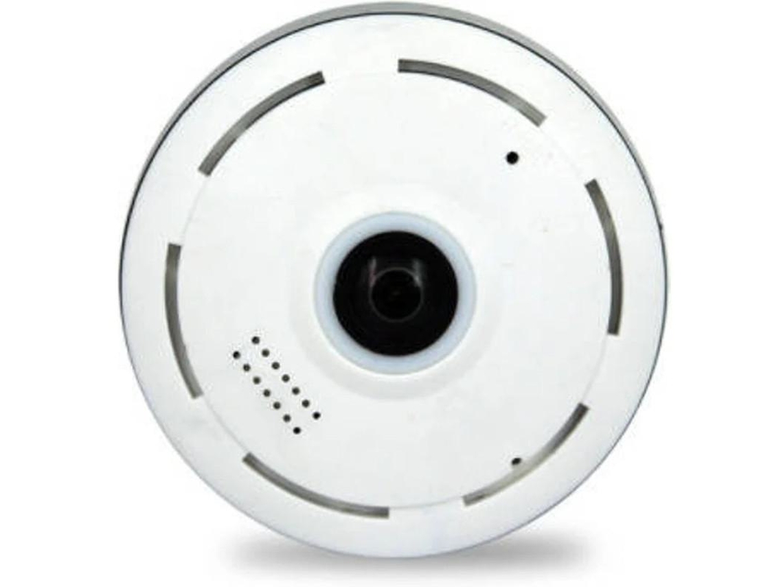 Câmera De Rede De Áudio Bidirecional Sem Fio Mini Panorâmica 1080p Hd 360 Graus Fisheye Wifi Yizhood (branco)