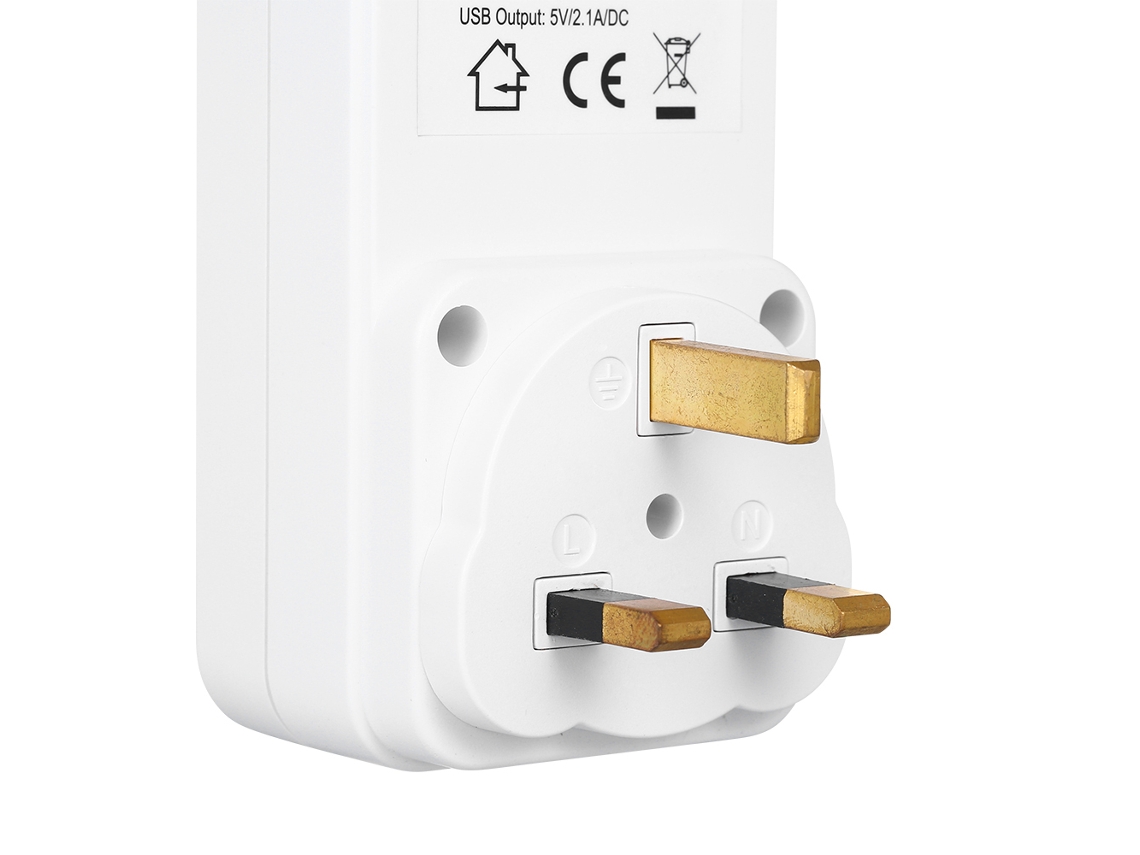 Laxiscreed Tomada Com Usb E Contagem Regressiva, Padrão Britânico 230v Para Casa E Escritório
