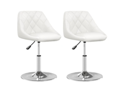 Cadeiras de Jantar 2 Pcs Couro Artificial Branco MAISON EXCLUSIVE