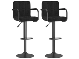 Bar Stool, Bar Stools Vidaxl Preto Veludo (n/a)