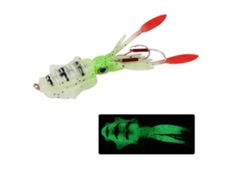 Isca de Pesca com Chumbo Lula Luminosa, Simulada