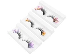 Cílios Postiços 3d Com Glitter, Efeito Natural, Fibra Flexível.