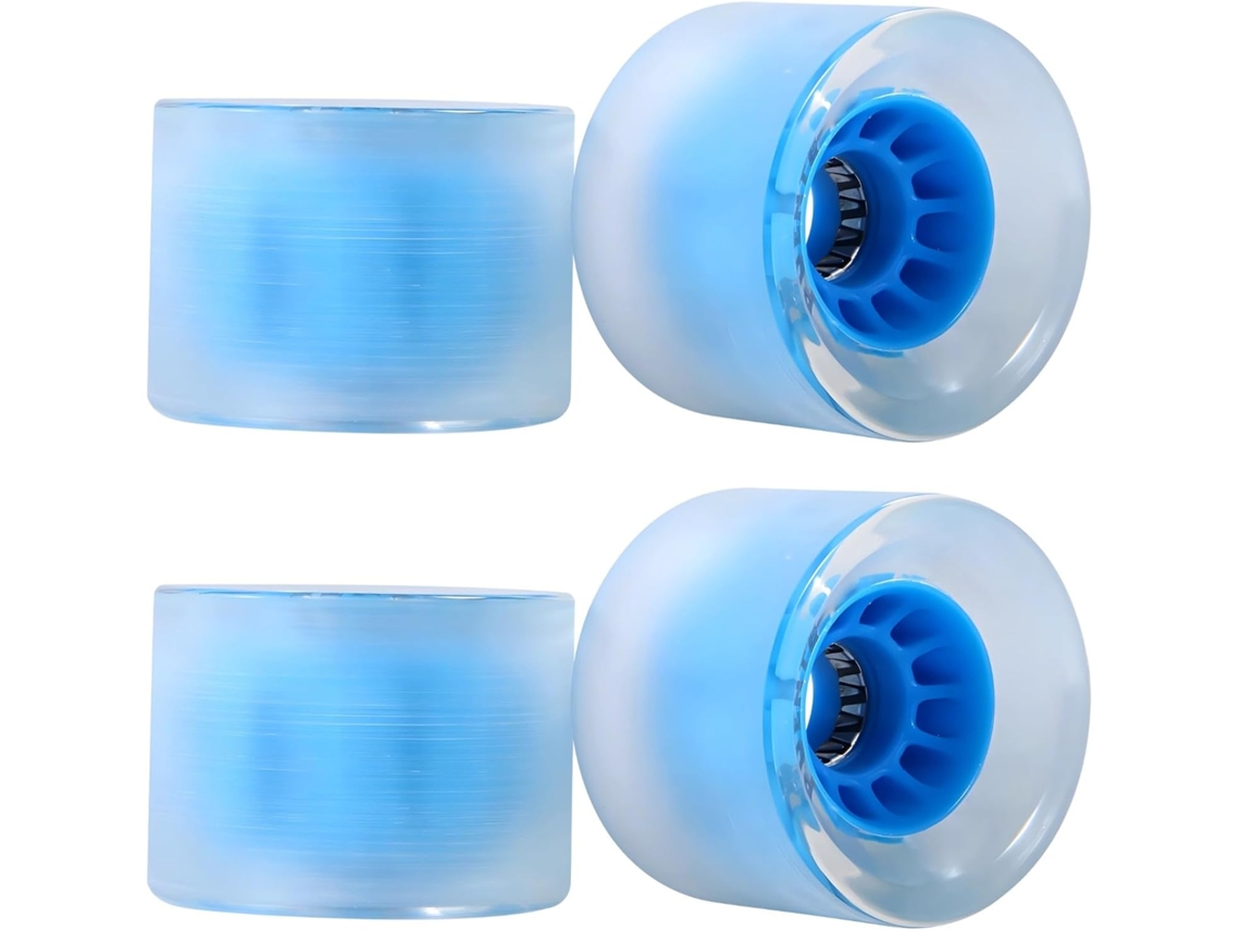 Conjunto de 4 Rodas Skate Flash em Poliuretano, Dureza 80a, 7