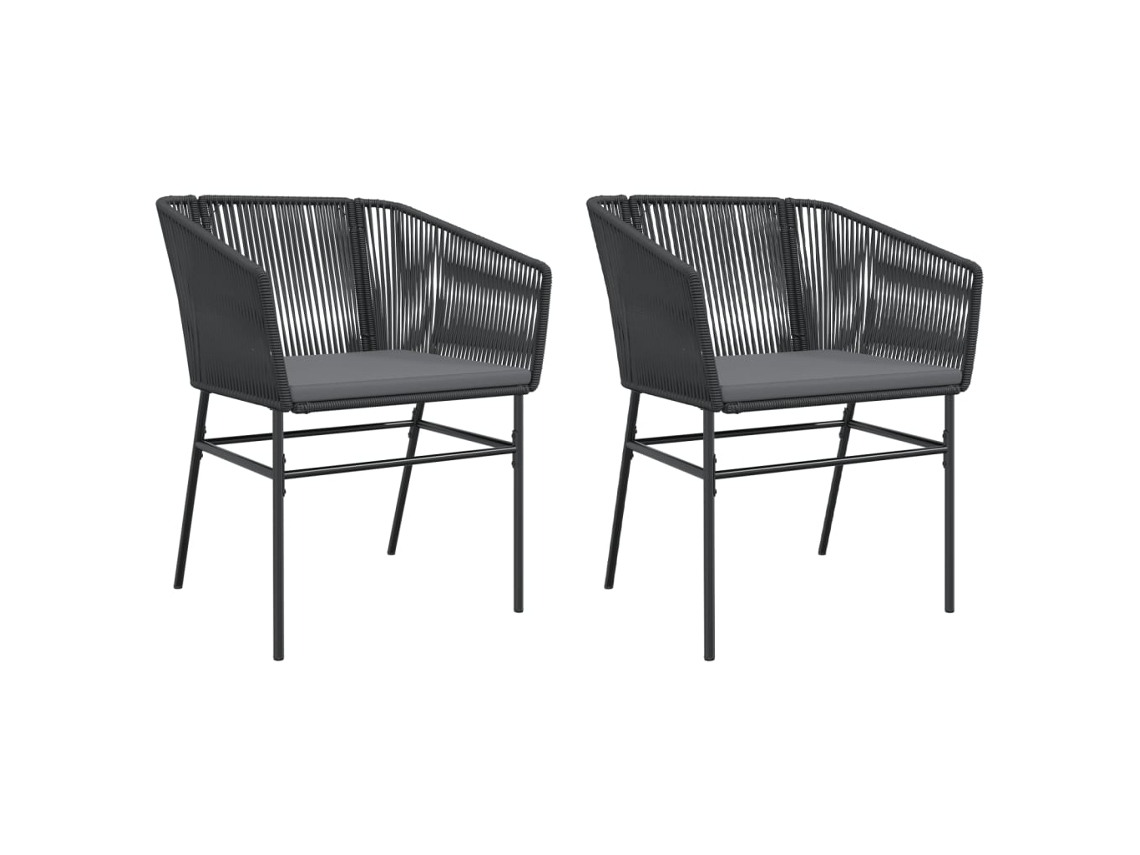 Garden Chair, Garden Chairs Vidaxl Preto Rattan / Vime (n/a)