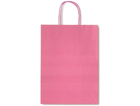 Livro Paq/25 Bolsas Kraft Allegra Color Rosa 26x12x36cm De Desconocido (espanhol)