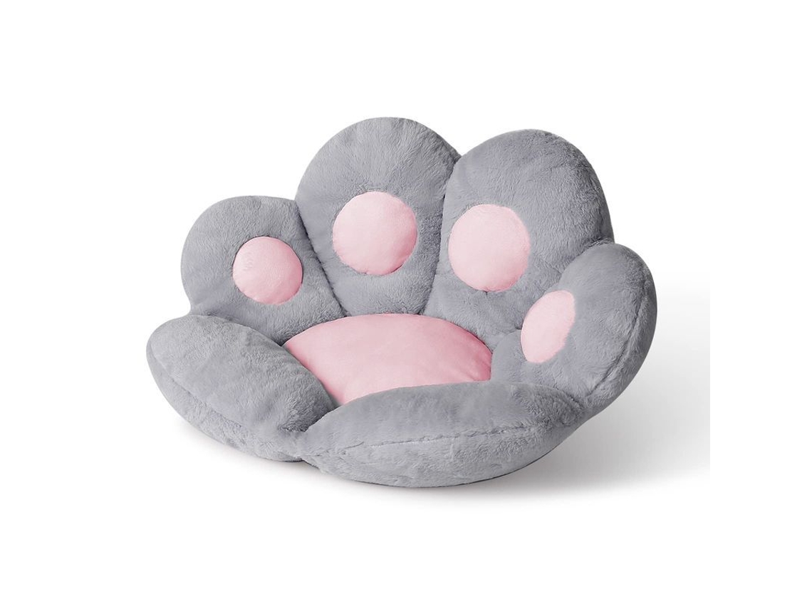 2026 almohada Oso Gatito Suave Cojín para Silla Sofá Oficina 70x60cm Gris Confortable Kawaii