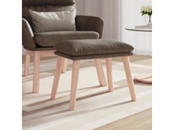 Vidaxl Apoio De Pés 45x29,5x35 Cm Tecido Cinzento-acastanhado