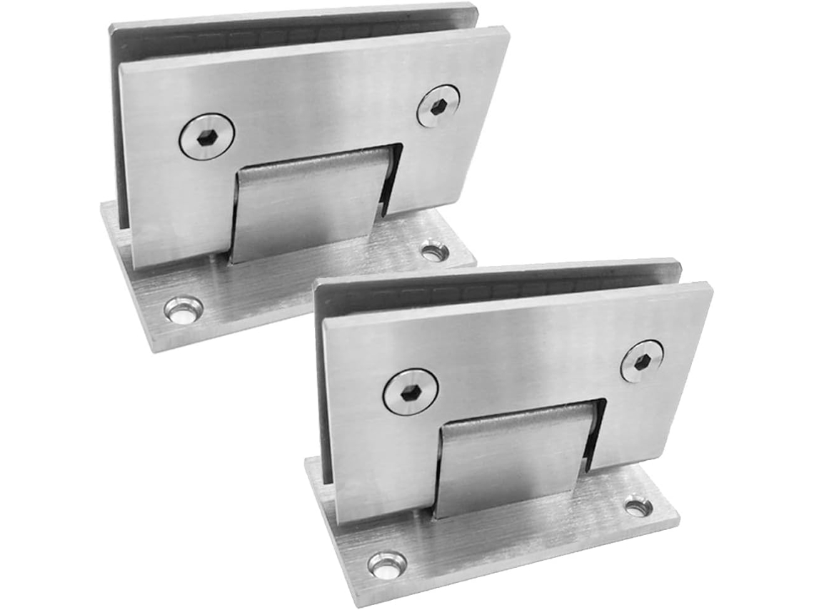 Kit De Fixação Reforçada Para Banheiro, Dobradiça De Aço Inoxidável Para Porta De Vidro, Grampo De Montagem Para Armário, 90 * 54mm