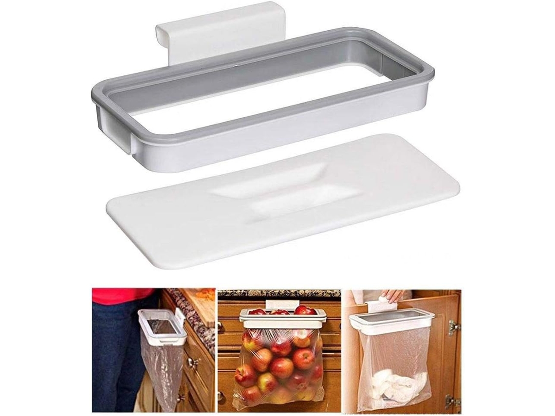 Suporte Para Saco De Lixo, Porta, Plástico, Cinza, Suspenso, Lurelia