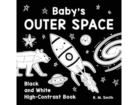 Livro Babys Outer Space Black and White High-Contrast Book de R M Smith (Inglês)