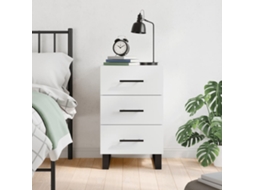 Bedside Cabinet, Bedside Cabinets Vidaxl Branco Madeira Processada (n/a)