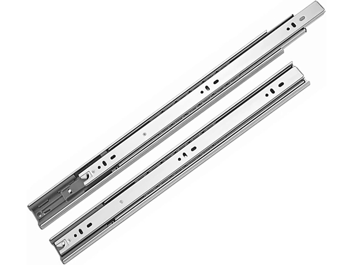 Corrediças Para Gaveta De Teclado, Trilhos Laterais Para Cômoda, Placa De Aço Extra Grossa 1, 5 Polegadas, Corrediças