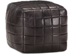 Pouffe, Pouffes Vidaxl Preto Couro