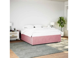 Vidaxl Estrutura De Cama 180x200 Cm Veludo Rosa