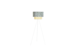 Luminária de Chão em Metal Poliéster com Palmeiras, 40x40x129cm ALEXANDRA HOUSE LIVING