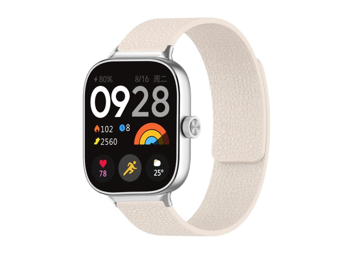 Bracelete Para Redmi Watch 6 / 5 / 4 - Silicone Macio Magnético - Textura De Lichia Starlight