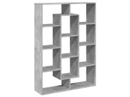 Book Cabinet, Book Cabinets Vidaxl Cinzeto Madeira Processada (102 X 29 X 143 Cm)