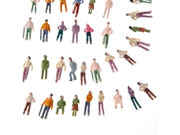 Mali figuras de Pessoas Pintadas em Escala 1:75 para Modelos de Trem e Paisagens Jardim 100pcs